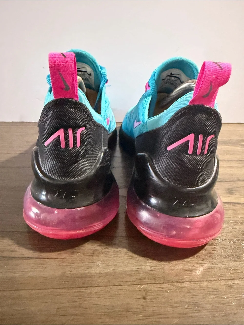 Nike Kids' Turquoise and Pink Air Max 270 Sneakers